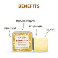 Earth Rhythm Milk Protein Shampoo Bars, Helps Strengthen Hair, Boost Thickness, Sulphate & Paraben Free - 80gm (Tin)