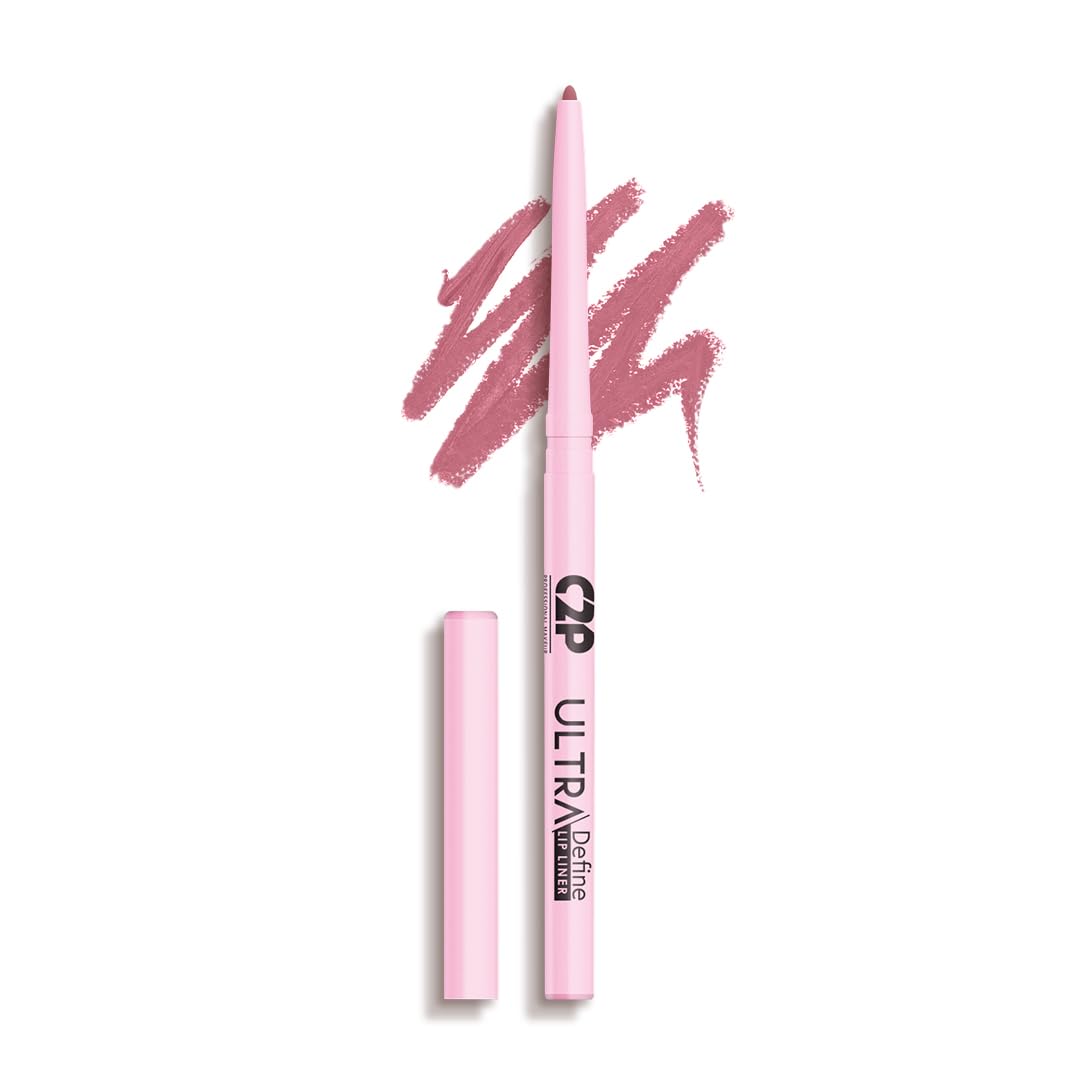 C2P Pro Ultra Define Lip Liner, One Swipe Smooth Application, Matte Finish, Long Lasting, Waterproof & Smudge Proof, Enriched with Jojoba Oil & Shea Butter, 0.27g (Bubblegum 03-Nude Pink)