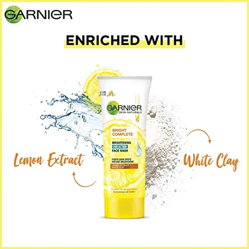 Garnier Bright Complete BRIGHTENING DUO ACTION Face Wash, 100g