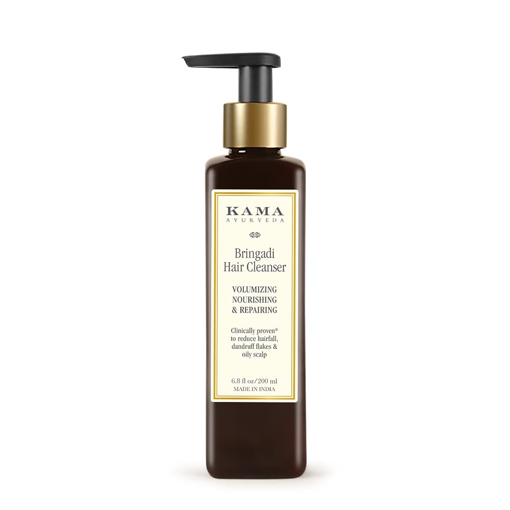 Kama Ayurveda Rose & Jasmine Hair Conditioner For Dry Hair (Jasmine) & Kama Ayurveda Bringadi Hair Cleanser Combo