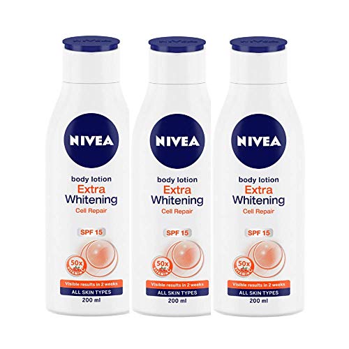 Nivea Body Extra Whitening Body Lotion Pack of 3 (200ml Normal Skin)