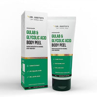 Dr. Sheth's Gulab & 2% Glycolic Acid Body Peel for Glowing Skin | 5 Mins Chemical Peel with 5% Lactic Acid & Rose Extracts | Exfoliating Peel for Brightening and Tan Removal | Men & Women | 100g
