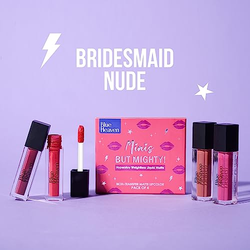 Blue Heaven Minis But Mighty Hyperstay Weightless Liquid Matte Lipstick Bridesmaid Nude