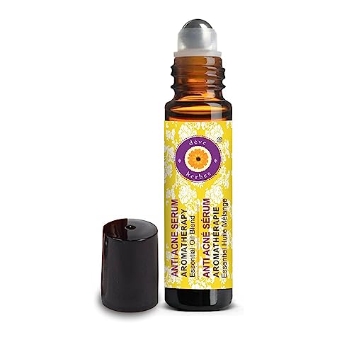 Deve Herbes Anti Acne Serum - Blend of Tea Tree, Lemongrass, French Lavender, Peppermint Essential Oils in Safflower & Grapeseed Oil 10ml