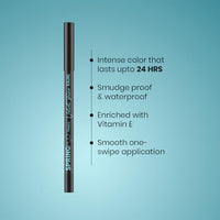 Spring H2O Velvet Shine Kajal Pencil Intense Black | With Avacado Oil and Vitamin E | Longlasting Waterproof and Sumdgeproof | Suitable for Sensitive Eyes | Includes Sharpener- 1.5gm