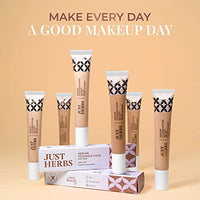 Just Herbs Serum Foundation for Face Makeup with SPF30+ Dewy Finish Full Coverage Makeup Foundation For All Skin Types 20 ml (Ivory)