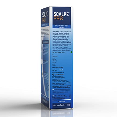 Scalpe Pro Daily Anti-Dandruff Shampoo | Removes Dandruff from Source | Helps with Itching, Irritation & Redness accompanying Dandruff | Scalpe Science | Climbazole & ZPTO Formulation | Strong & Smooth Hair | Daily Use | Dermatologically Tested Solution |