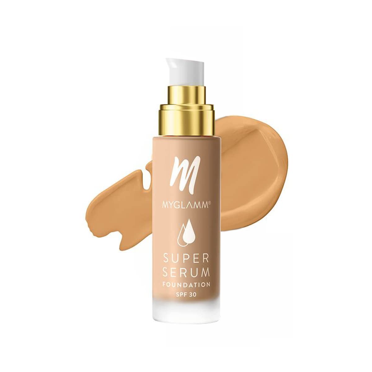 MyGlamm Super Serum Foundation - 401W Toffee, 33 Gm | Liquid Foundation With Hyaluronic Acid, SPF 30 | 8 Hr+ Long Lasting & Hydrating | Full, Matte, All Skin Type