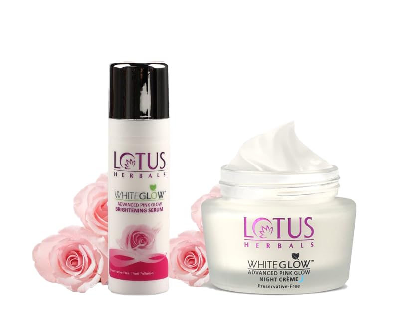 Lotus Herbals Purglow Advanced Pink Glow Night Cream_50g + Pink Glow Face Serum_30ml(Set of 2)