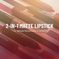 Swiss Beauty Stain Matte Lipstick | Long Lasting, Hydrating & Lightweight Lipstick | Russian Red, 3.4gm|