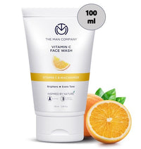 The Man Company Skin Brightening Vitamin C Face Wash - 100ml | Oil-Free Look & Instant Glow | Evens Skin Tone | Goodness of Turmeric & Niacinamide I Paraben & SLS Free