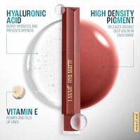 Lakmé 9to5 Liquid Lipstick, Hya Matte, with Hyaluronic Acid for hydrated lips, Powerhouse Plum 3.6gm