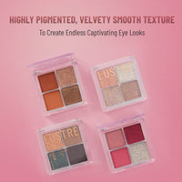Swiss Beauty Lustre Eyeshadow Palette | 4 Highly Pigmented Shades in Matte & Shine |Long-Lasting | All Skin Types | Shade- Shimmer n shine, 5gm