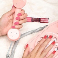 Typsy Beauty 2 In 1 Gel Nail Polish | Glitter Pink & Pink | Quick Drying | Glossy Finish | Long Lasting | Chip Resistant |10 ml