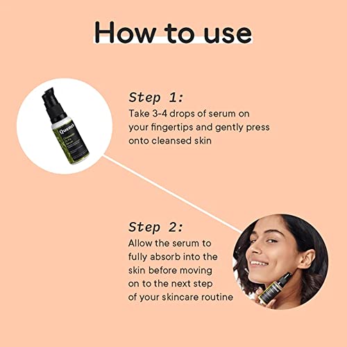 Quench Zit Fix Korean Serum with Chia Seeds Omega 3 | Face Serum for Acne & Oil Control | Unclogs pores, Fights Pimples & Reduces Blemishes | Made in Korea (30ml)