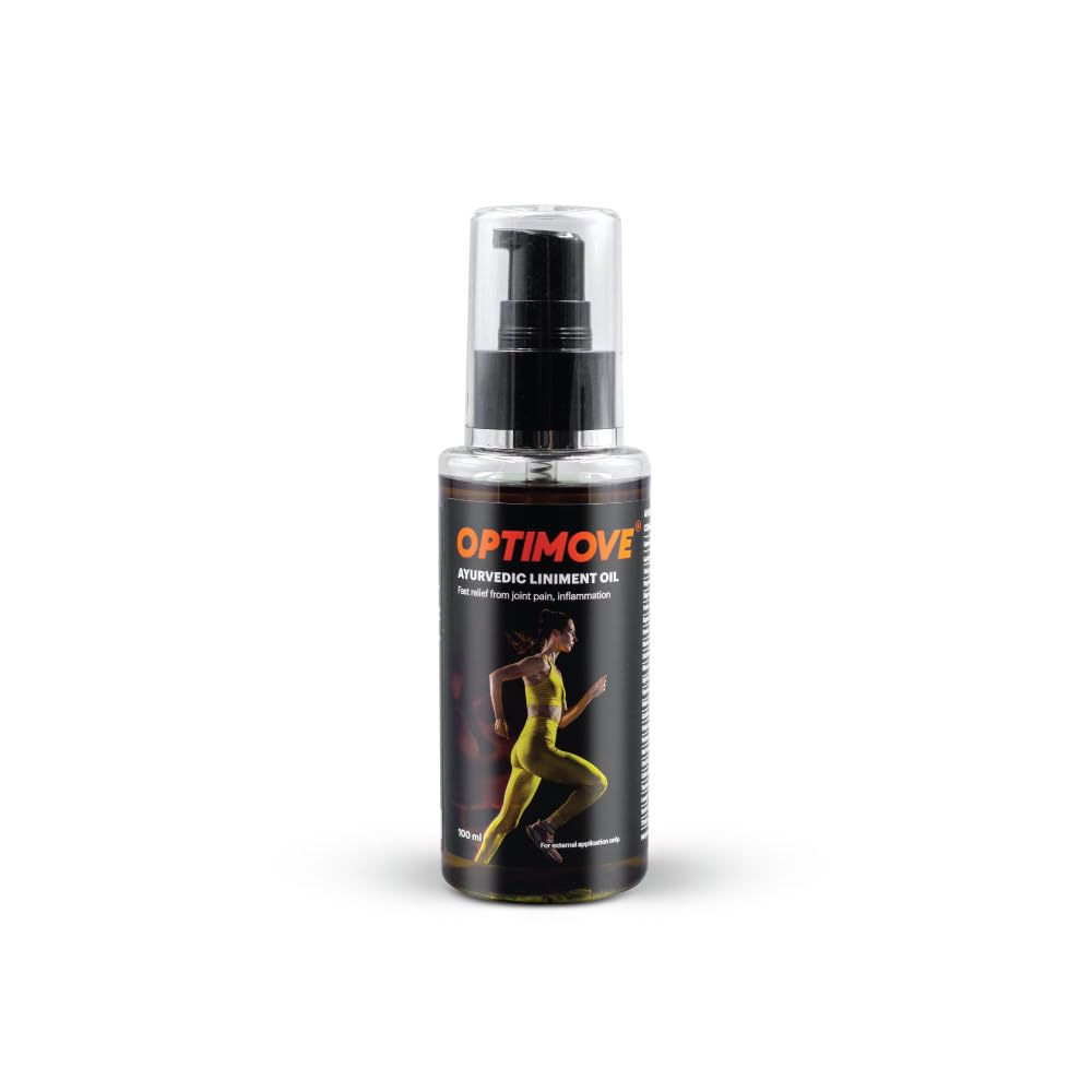 Forest Secrets Optimove Liniment Oil 100ml | Ideal for Back Pain, Muscle Pain, Joint Pain, Knee Pain | Ayurvedic Pain Relief Oil | Suitable for Sports & Gym related Injuries