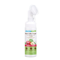 Mamaearth Apple Cider Vinegar Foaming Face Wash with Apple Cider Vinegar & Aloe Vera Water, ACV Foaming Face Wash with Brush for Deep Cleansing - 150ml