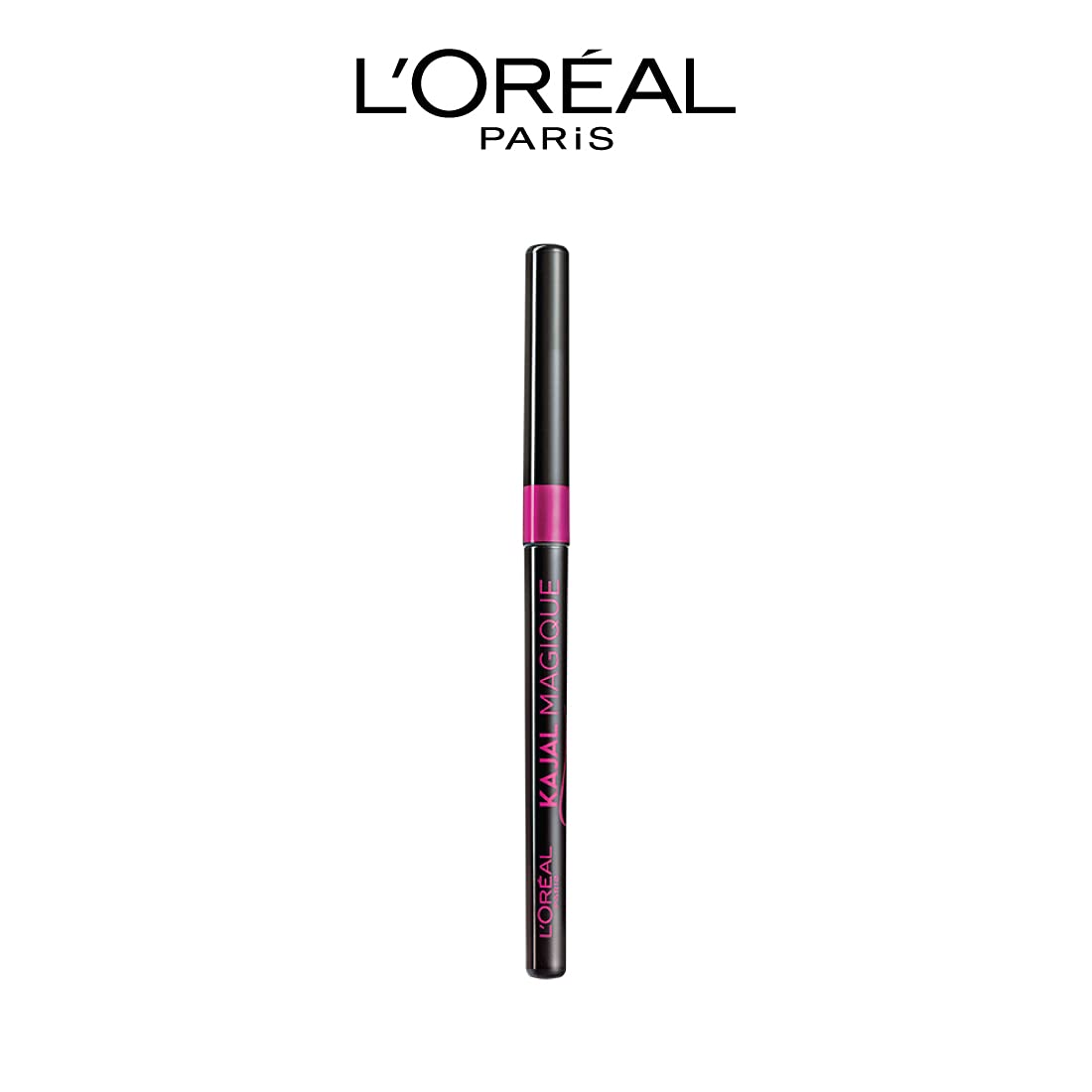 L'Oréal Paris Kajal, Waterproof Eyeliner, 14 Hours of Smudge-Proof Wear, With Vitamin E, Cocoa Butter, Olive Oil Esters and Vitamin C, Magique, Pack of 2, 0.35 + 0.35 gm