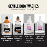 Dr. Sheth's Ceramide & Vitamin C Body Wash | For Bright, Healthy & Glowing Skin | Exfoliates & Evens Skin Tone | 4% Actives (1% Lactic Acid, 1% Glycolic Acid & 2% Niacinamide) | Sulphate Free | Gentle Exfoliating Shower Gel | Removes Tan & Dead Skin | Hyd