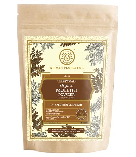 KHADI NATURAL Organic Powder Pack of 2 (Rose Petals + Mulethi) (Net Qt. 2x100) 200gm