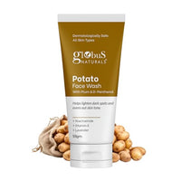 Globus Naturals Potato Face Wash with Plum & D-Panthenol, helps lighten dark spots and evens out skin tone, suitable for All Skin Types 50gm