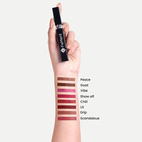 FeMent Clean Beauty Matte Liquid Lipstick For Women, Highly Pigmented, Long Lasting, TransferProof, Lip Makeup, Smudge Proof - 6.5 ML (PEACE)