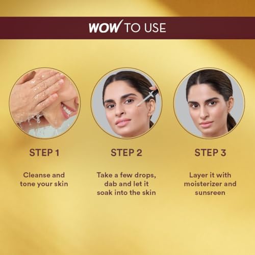 WOW Skin Science Brightening 20% Vitamin C Face Serum | Boost Collagen and Elastin for Anti aging, Skin Repair | For Dark Circles, Fine Lines | Glowing Skin | Hydrates | 30 ml
