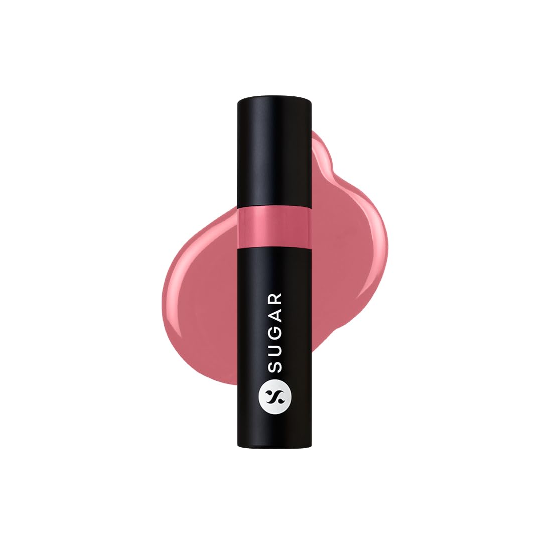 SUGAR Cosmetics Partner In Shine Transferproof Glossy Lipstick | Lasts upto 24hrs | Transferproof & Smudgeproof - 3ml - 03 Blush Brandy