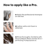 L'Oréal Professionnel Absolut Repair Shampoo for Dry & Damaged Hair - 300ml | Professional shampoo for Strengthening and Repairing Hair, With Protein & Omega-9, For Men & Women