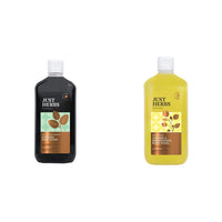 Just Herbs Deep Cleansing Cooling Body Wash 300 ml & Just Herbs Vitamin C Skin Brightening Exfoliating Lime + Liquorice Body Wash for 300 ml Combo