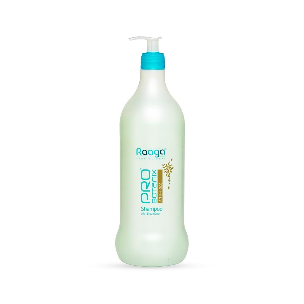 Raaga Professional Pro Botanix Anti-Frizz Shampoo with Shea Butter | Smoothes and Controls Unruly Frizzy Hair, Deep Moisturization | Suitable For Men & Women (1000 ml)