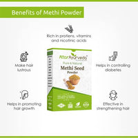 Attar Ayurveda Methi Seed Powder For Hair Growth - 200 g | Fenugreek Powder