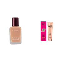 Lakmé Perfecting Liquid Natural Foundation, Marble, 27Ml & Lakm?© 9 To 5 Complexion Care Cc Cream Light Coverage for Acne Prone Skin, Almond, 30G