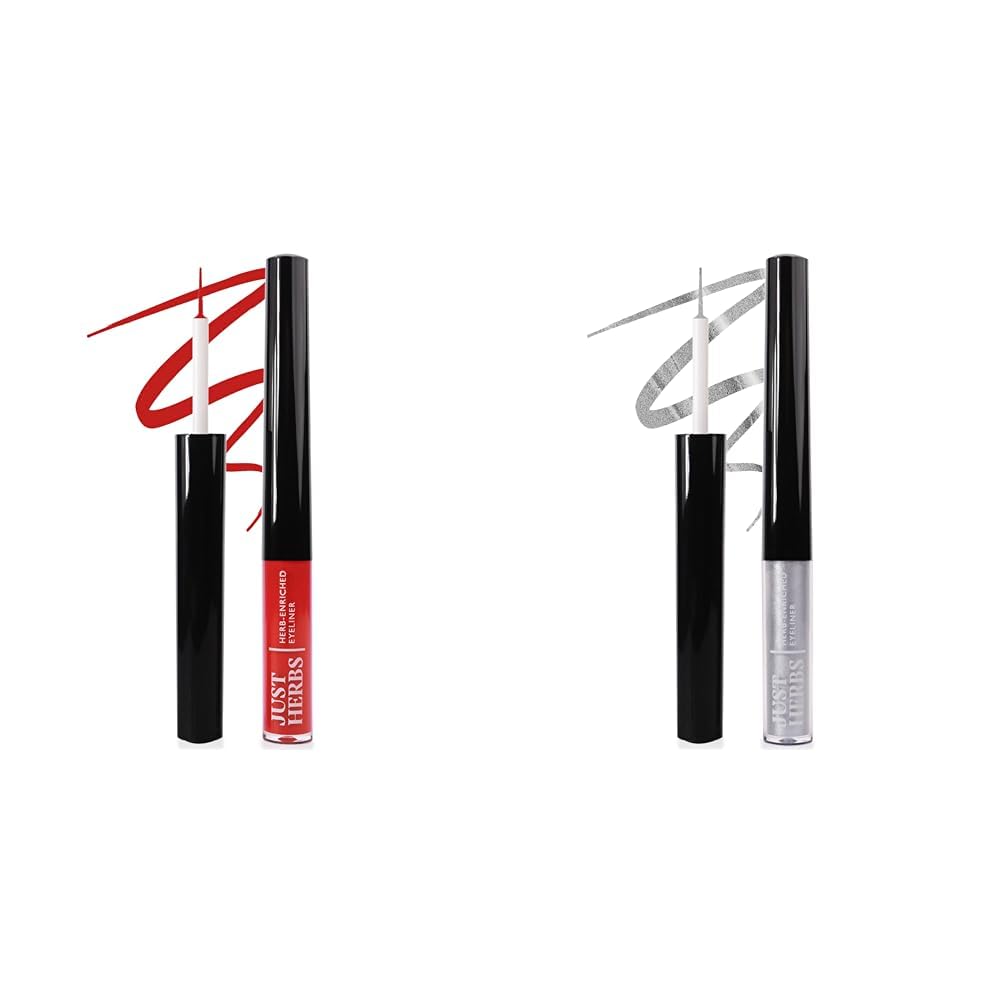 Just Herbs Eyeliner Waterproof And Smudge Proof & Eyeliner Powder Waterproof And Smudge Proof Combo, Multicolor, Matte Finish