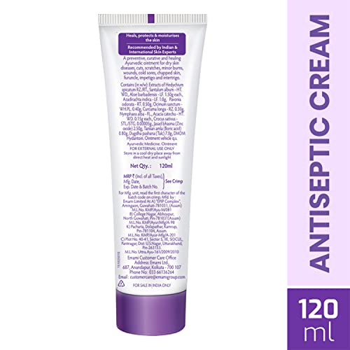 Boroplus Antiseptic Cream Provides 24Hrs Moisturisation Ayurvedic Cream For All Aeasons Hand Cream, Body Cream & Face Cream, Moisturises Dry Skin With Goodness Of Neem, Tulsi And Aloe Vera, 120Ml