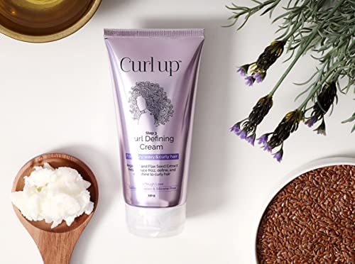 Curl Up Curl Defining Cream - All In One Leave In Conditioner Moisturizes, Enhances Natural Curl Definition & Provides Medium Hold to Dry Frizzy, Wavy & Curly Hair 150g