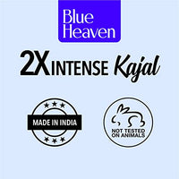 Blue Heaven 2x Intense Kajal Pencil - True Blue, Matte Finish, Waterproof and Smudge Proof Kajal, 0.30gm (Pack of 2)
