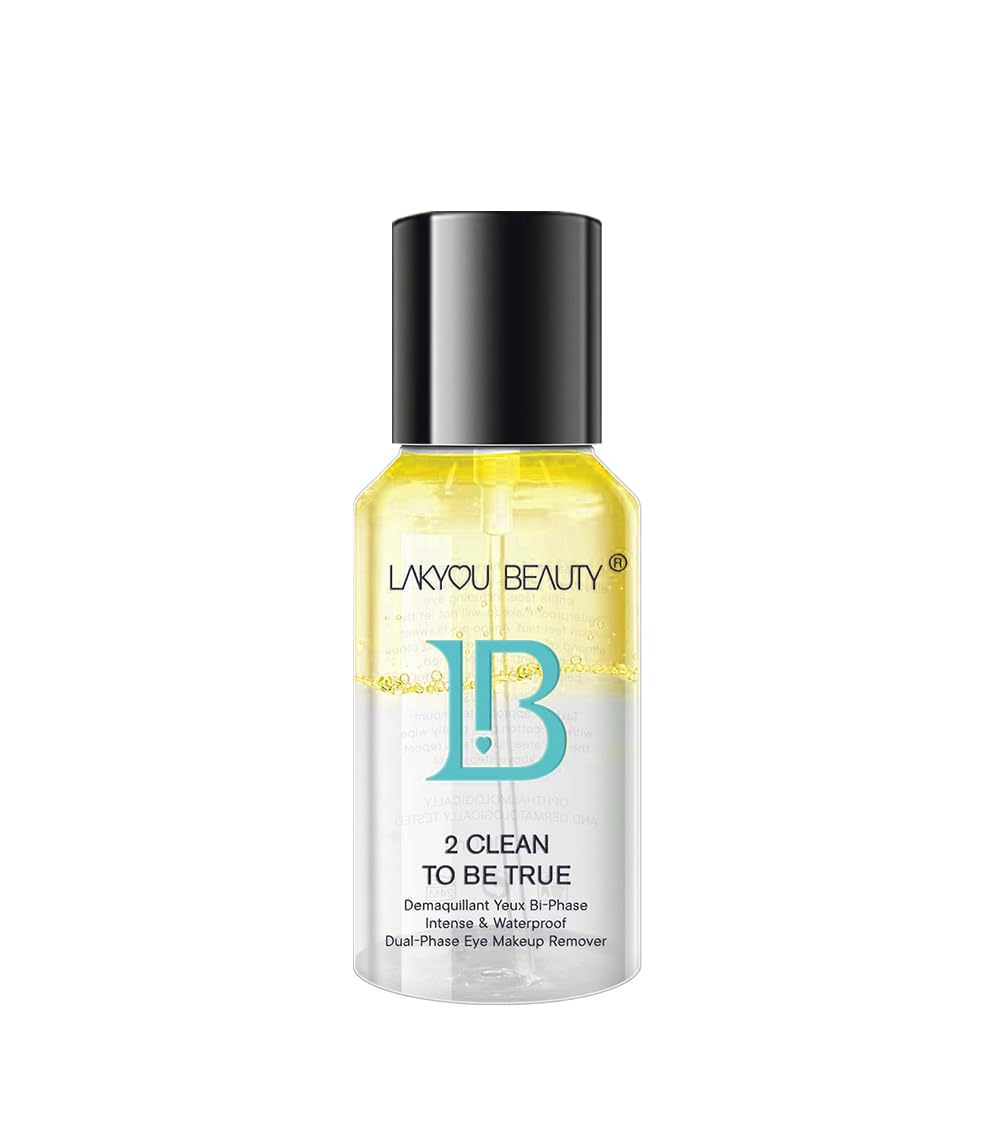 LAKYOU BEAUTY 2 Clean To Be True Makeup Remover - Yellow (100ml) | Dual-Action Makeup Remover & Cleanser With Matte Finish