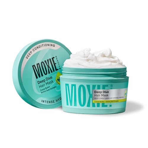 Moxie Beauty Deep Dive Hair Mask | Intense Moisture & Repair for Dry, Damaged & Frizzy Hair | Shea Butter & Cocoa Butter Treatment | Smooth, Soft & Shiny Finish | Sulfate & Paraben Free | 200ml