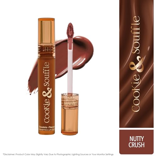 Blue Heaven Cookie & Souffle Matte Lipstick for Women, Long lasting Liquid lipstick, Enriched with Cocoa Butter & Rosehip Oil, Softening & Nourishing Lip color - Nutty Crush, 3.2ml