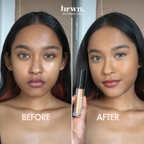 brwn. pro melanin care HD Perfecting Concealer for Face Makeup | For All Indian Skin Tones | Lightweight, Full Coverage, Waterproof Matte Finish | Dark circles and Blemishes Eraser | 04 Oak