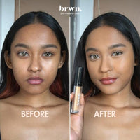 brwn. pro melanin care HD Perfecting Concealer for Face Makeup | For All Indian Skin Tones | Lightweight, Full Coverage, Waterproof Matte Finish | Dark circles and Blemishes Eraser | 04 Oak