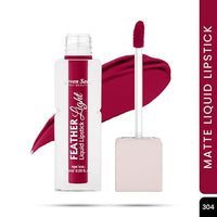 Seven Seas Feather Light Liquid Lipstick | Matte Finish Liquid Lipstick | Long Lasting | Non Transfer | One Coat Application | Stay Upto 12 Hours (304, 6ml)