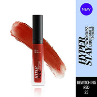 Blue Heaven Hyper Stay Weightless Liquid Matte Lipstick | Long-lasting & Smudge Proof | Non-Transfer Matte Lipstick for Women | Bewitching Red-25 | 6ml