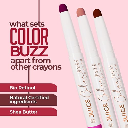 Juice Color Buzz Lip Crayon With Bio Retinol, SPF15 & Natural Moisturizing Factors (Ardent Brown - M01)