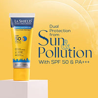 La Shield Pollution Protect SPF 50 Mineral Sunscreen Gel | PA+++ | Lightweight & Oil free | Moisture boost formula | Water resistant| All Skin types |Dermatologist Tested | 50g (Pack of 4)