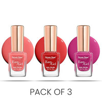 Seven Seas Easy Gel Nail Polish | Quick Dry Gel Nail Polish, Pack of 3 (Combo-09, 30ml)