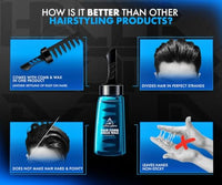 Urbangabru Hair Volumizing Powder Wax (10 Gram) + Hair comb Aqua wax The Alpha Edition (260 ML) - Men's Grooming Combo Kit