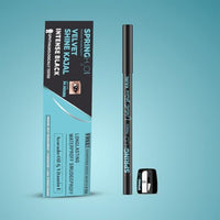 Spring H2O Velvet Shine Kajal Pencil Intense Black | With Avacado Oil and Vitamin E | Longlasting Waterproof and Sumdgeproof | Suitable for Sensitive Eyes | Includes Sharpener- 1.5gm