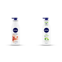 NIVEA Body Lotion, Extra Whitening Cell Repair SPF 15, For All Skin Types, 400ml And NIVEA Body Lotion, Aloe Hydration, For Normal Skin, 400ml